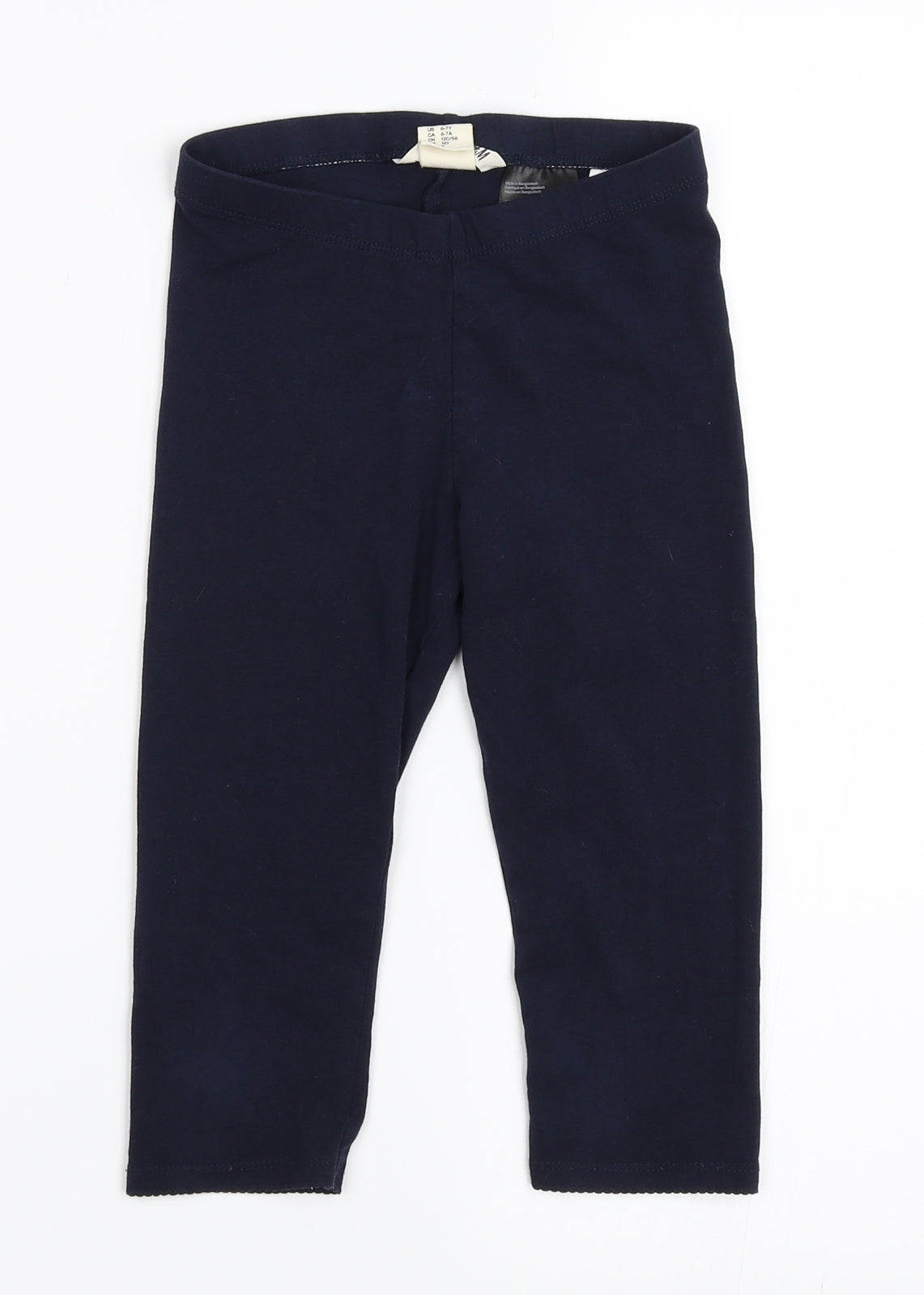 H&M Girls Blue   Capri Trousers Size 6-7 Years - leggings