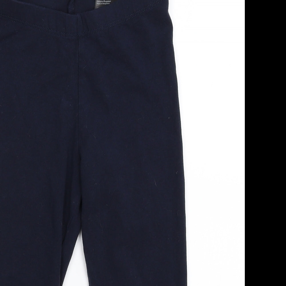 H&M Girls Blue   Capri Trousers Size 6-7 Years - leggings