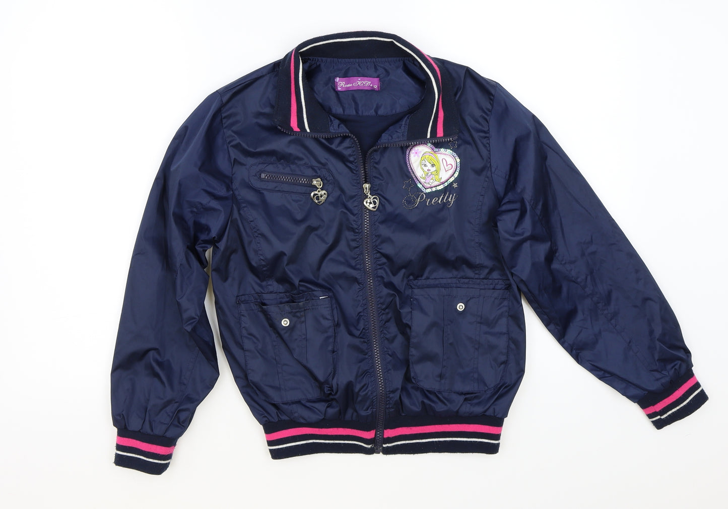 Rosso kids Girls Blue   Jacket Coat Size 12 Years