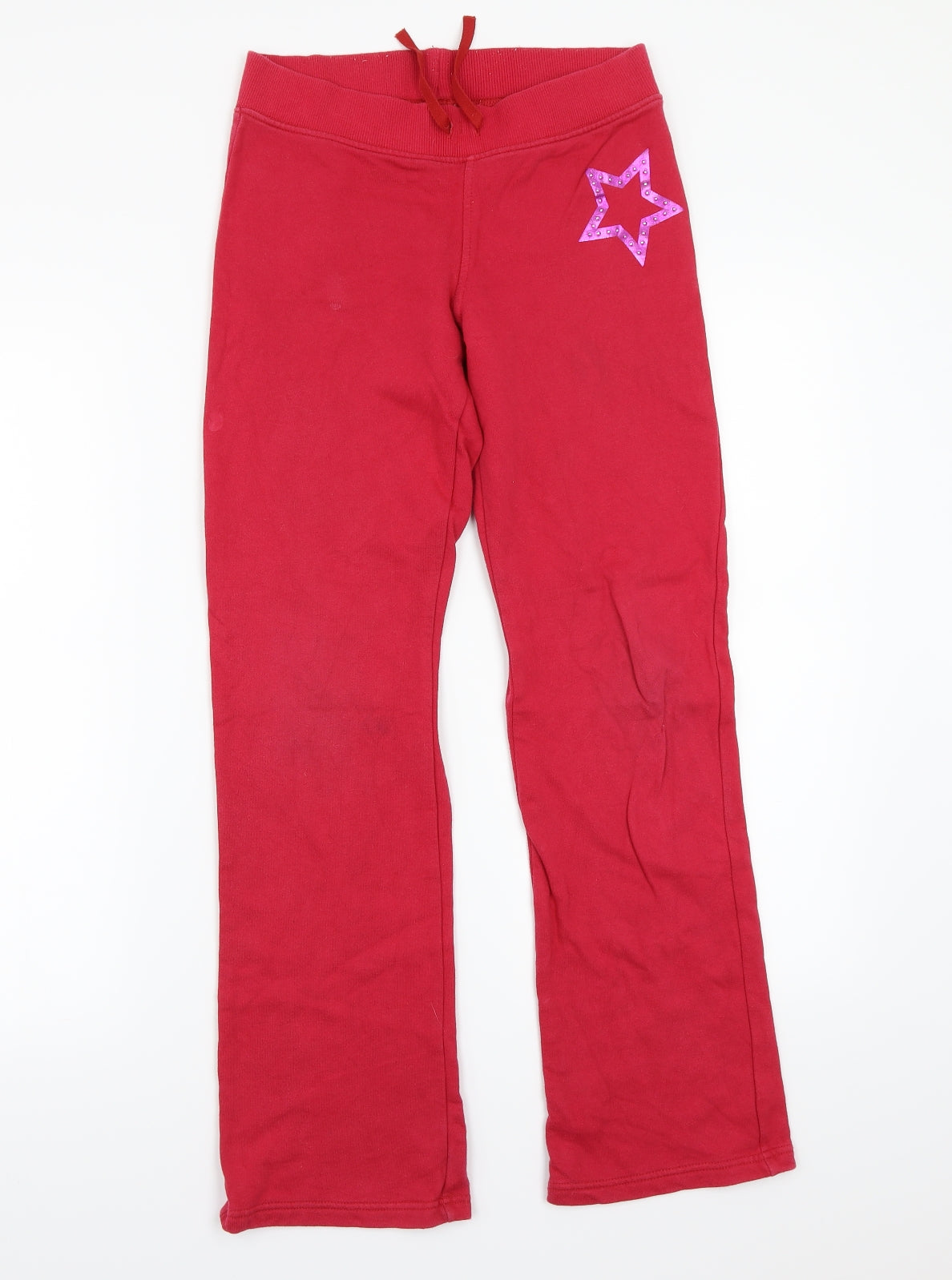 Marks and Spencer Girls Red   Sweatpants Trousers Size 12 Years