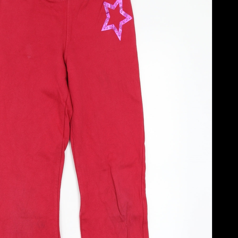 Marks and Spencer Girls Red   Sweatpants Trousers Size 12 Years