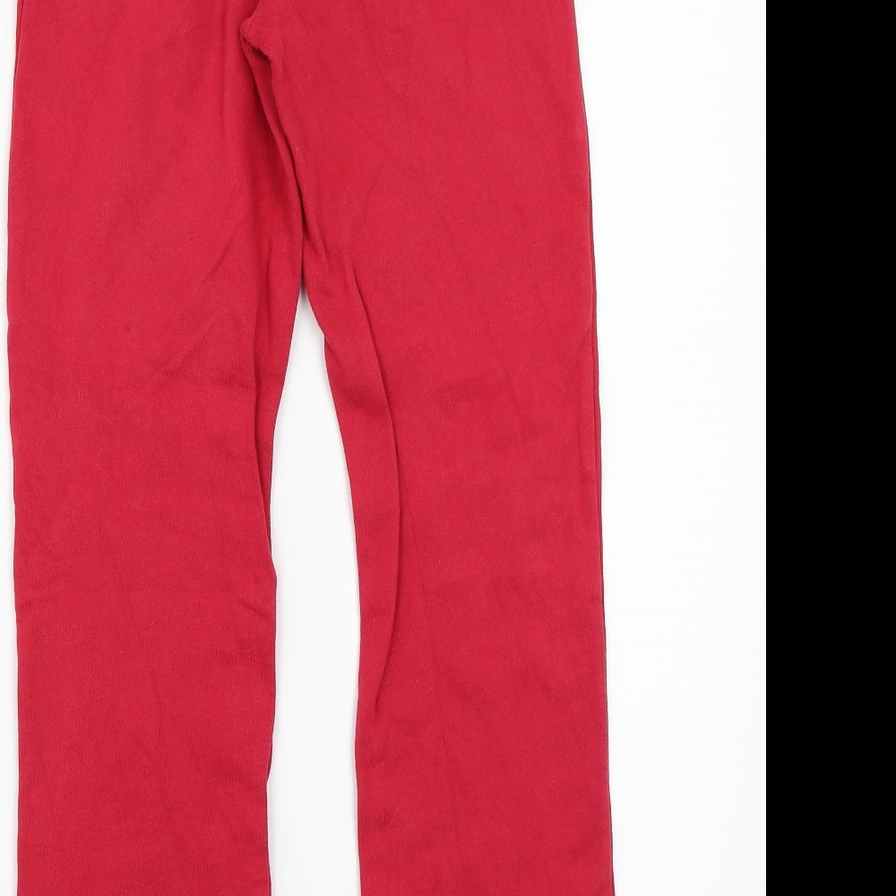 Marks and Spencer Girls Red   Sweatpants Trousers Size 12 Years