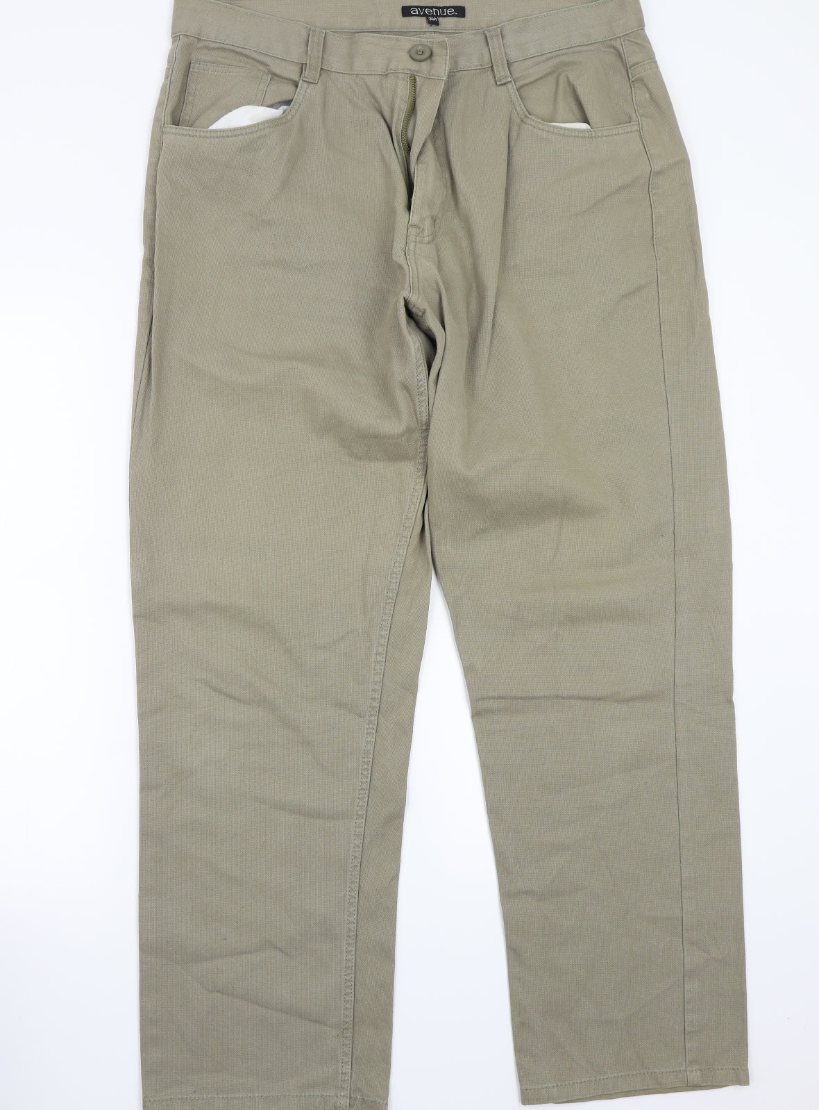 Avenue Mens Green   Straight Jeans Size 38 L29 in