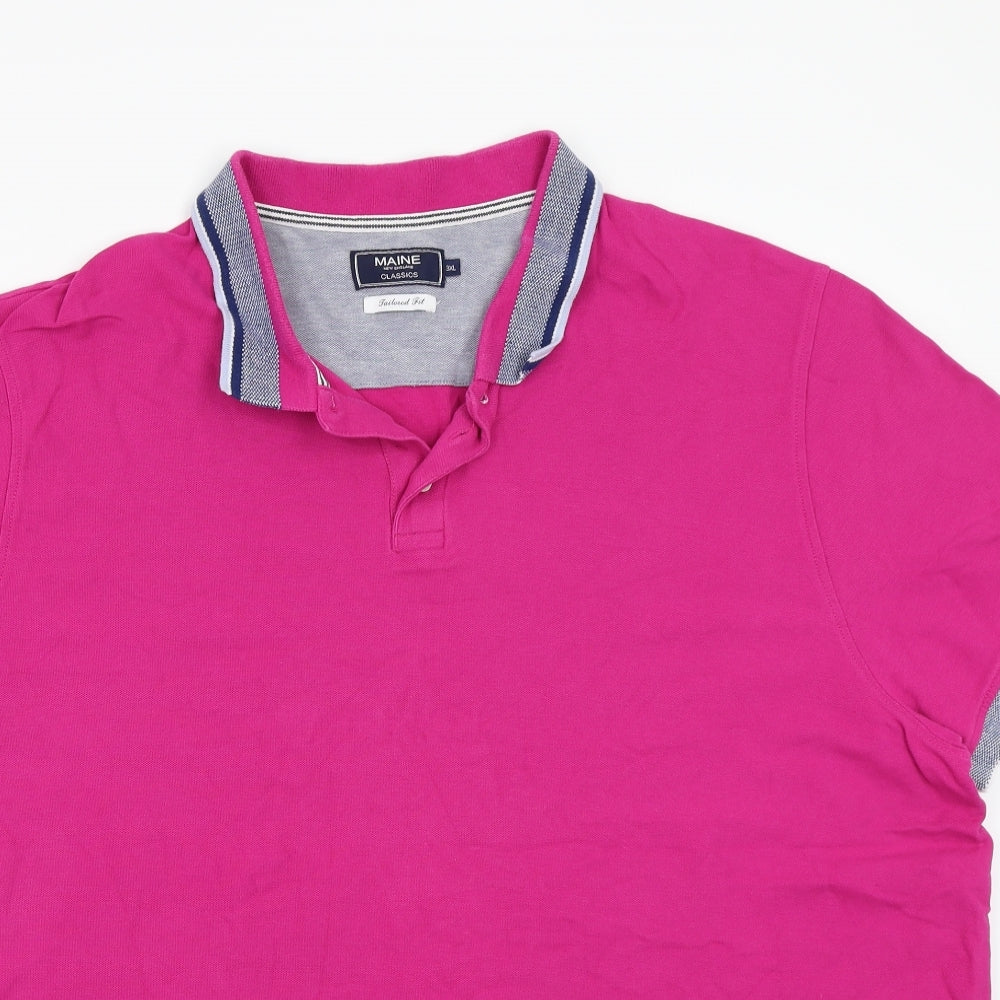 Maine Mens Pink    T-Shirt Size 3XL
