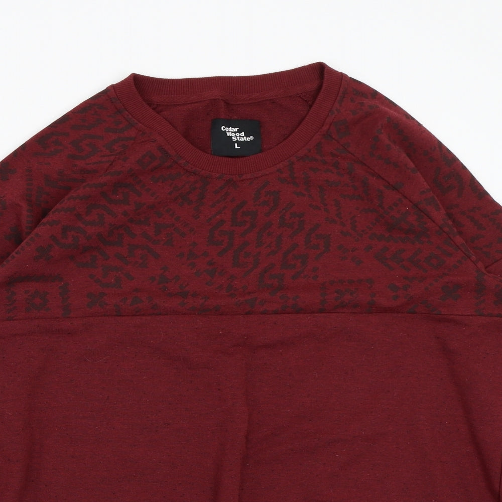 Cedar Wood State Mens Purple   Pullover Jumper Size L