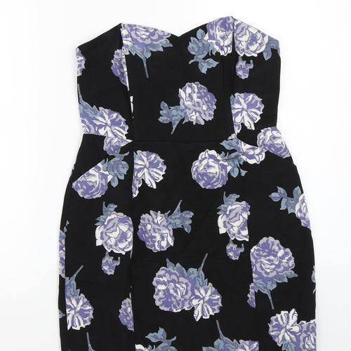 Pine & needles Womens Black Floral  A-Line  Size M