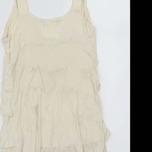 Dorothy Perkins Womens Beige   Basic T-Shirt Size 10