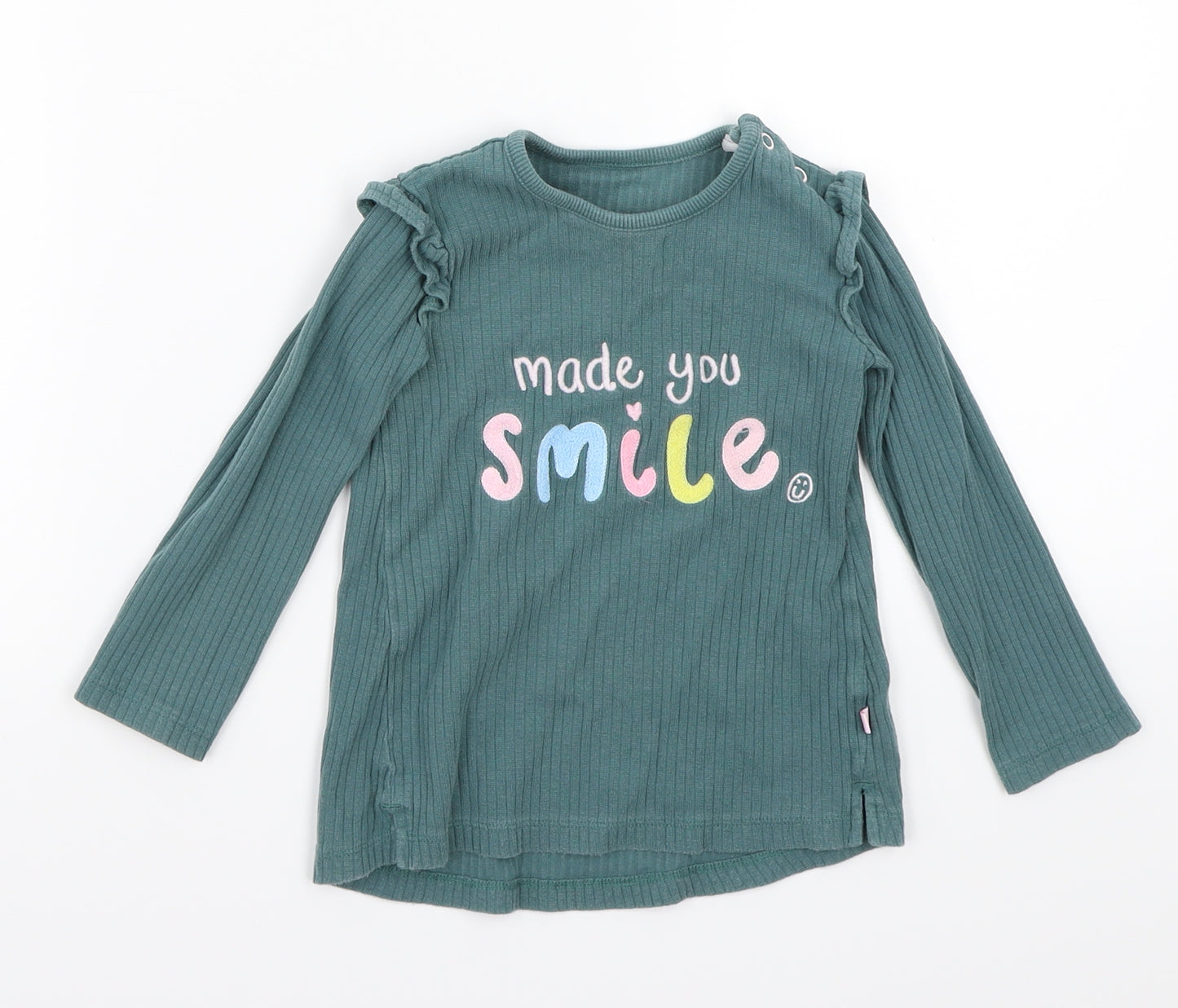George Girls Green   Basic T-Shirt Size 2 Years