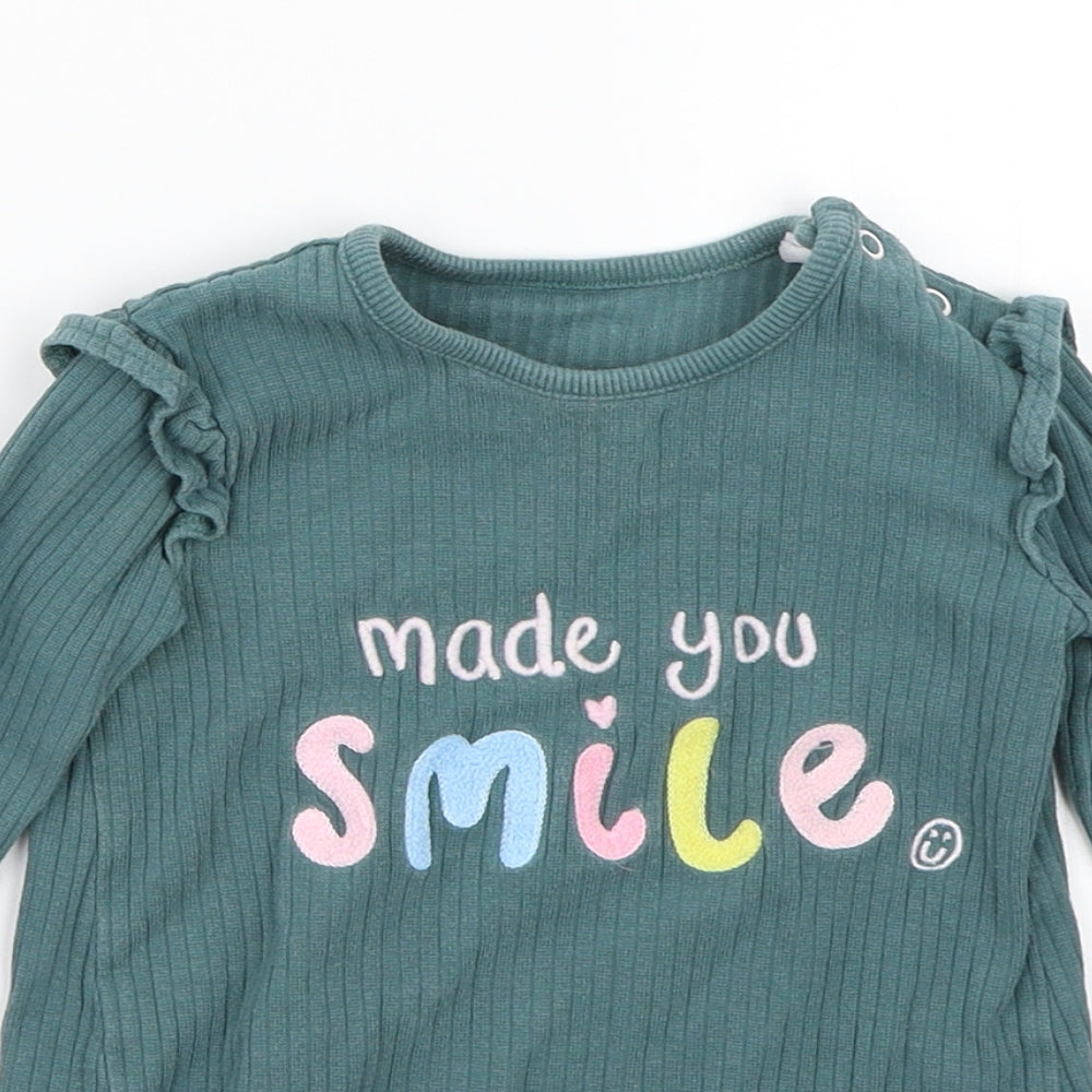 George Girls Green   Basic T-Shirt Size 2 Years