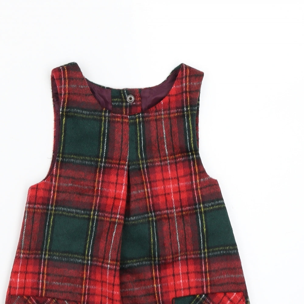 Nutmeg Girls Red Check  A-Line  Size 2 Years