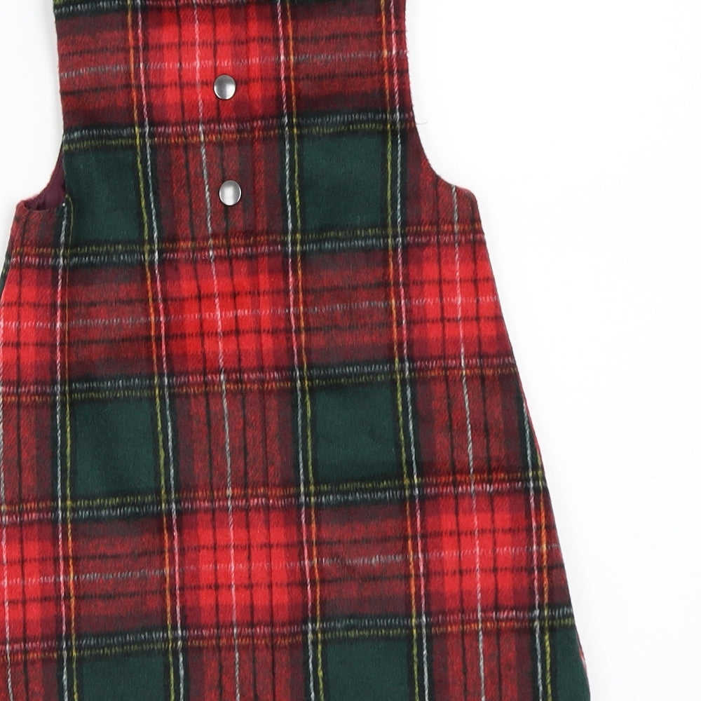 Nutmeg Girls Red Check  A-Line  Size 2 Years