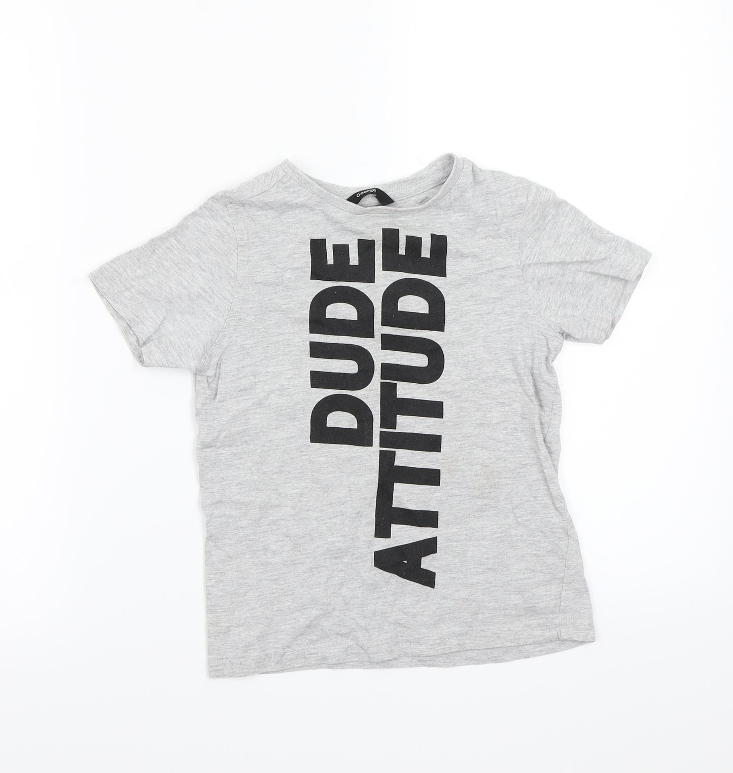 George Boys Grey   Basic T-Shirt Size 5-6 Years