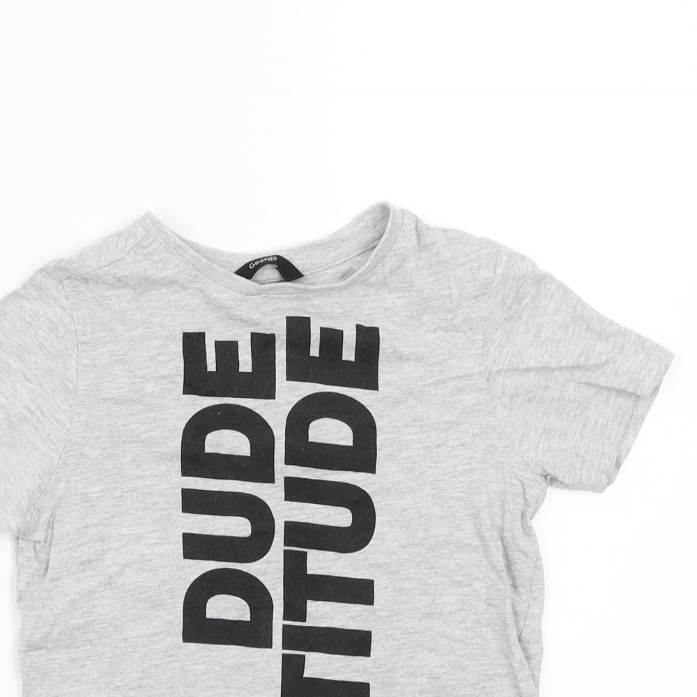 George Boys Grey   Basic T-Shirt Size 5-6 Years