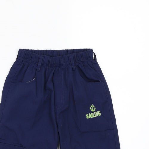 L&Q Boys Blue   Capri Trousers Size 8 Years