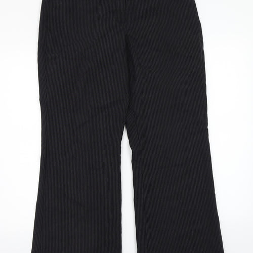 F&F Womens Black Striped  Trousers  Size 14 L29 in