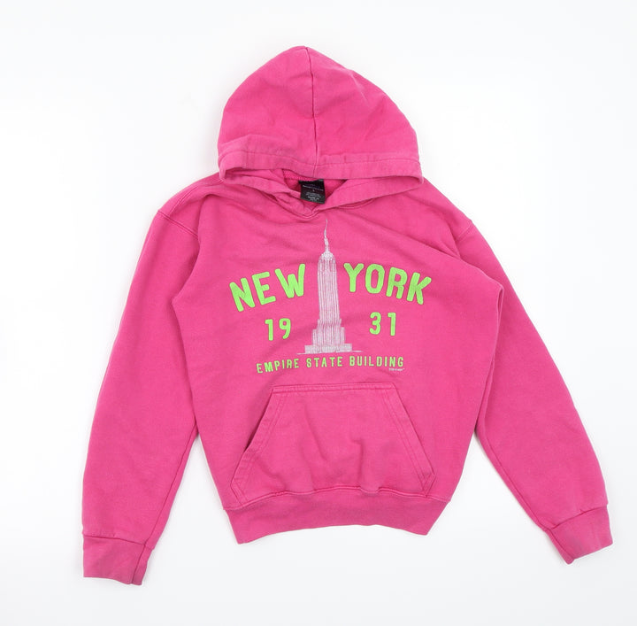 Point Sportswear Girls Pink  Rayon Pullover Hoodie Size S