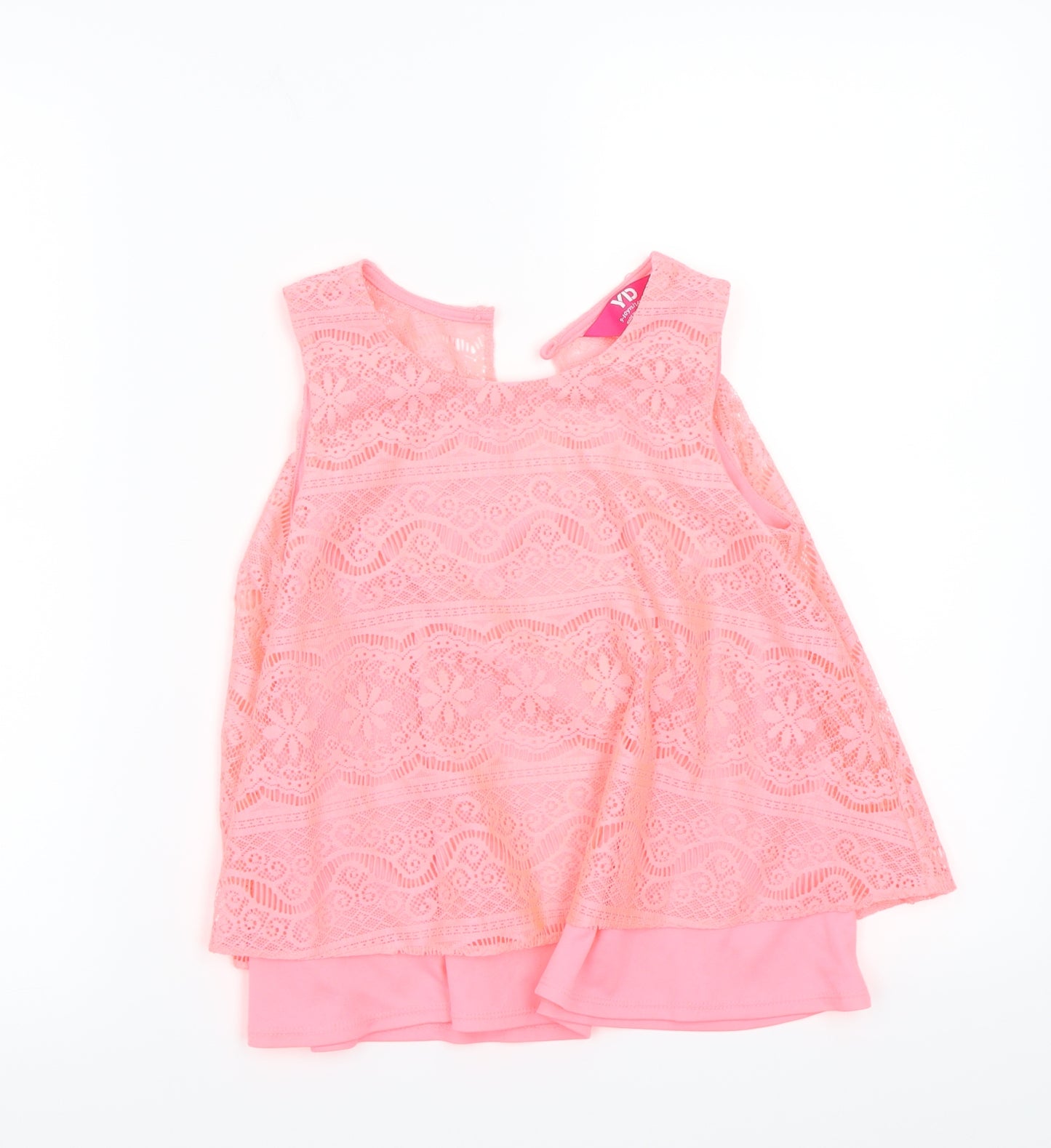 Young Dimension Girls Pink   Basic T-Shirt Size 9-10 Years