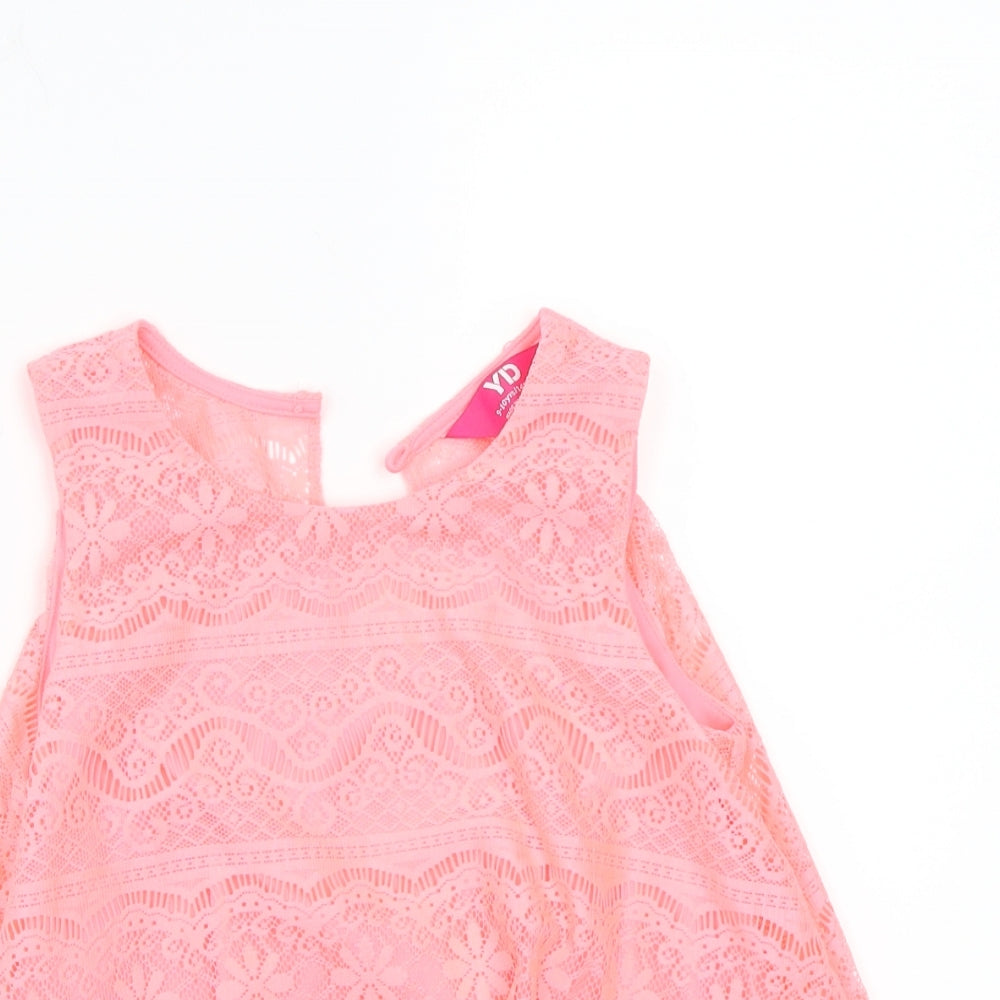Young Dimension Girls Pink   Basic T-Shirt Size 9-10 Years