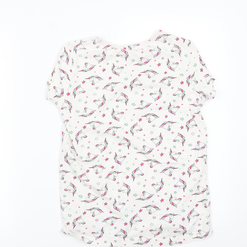 Primark Girls White  Rayon Basic T-Shirt Size 13 Years