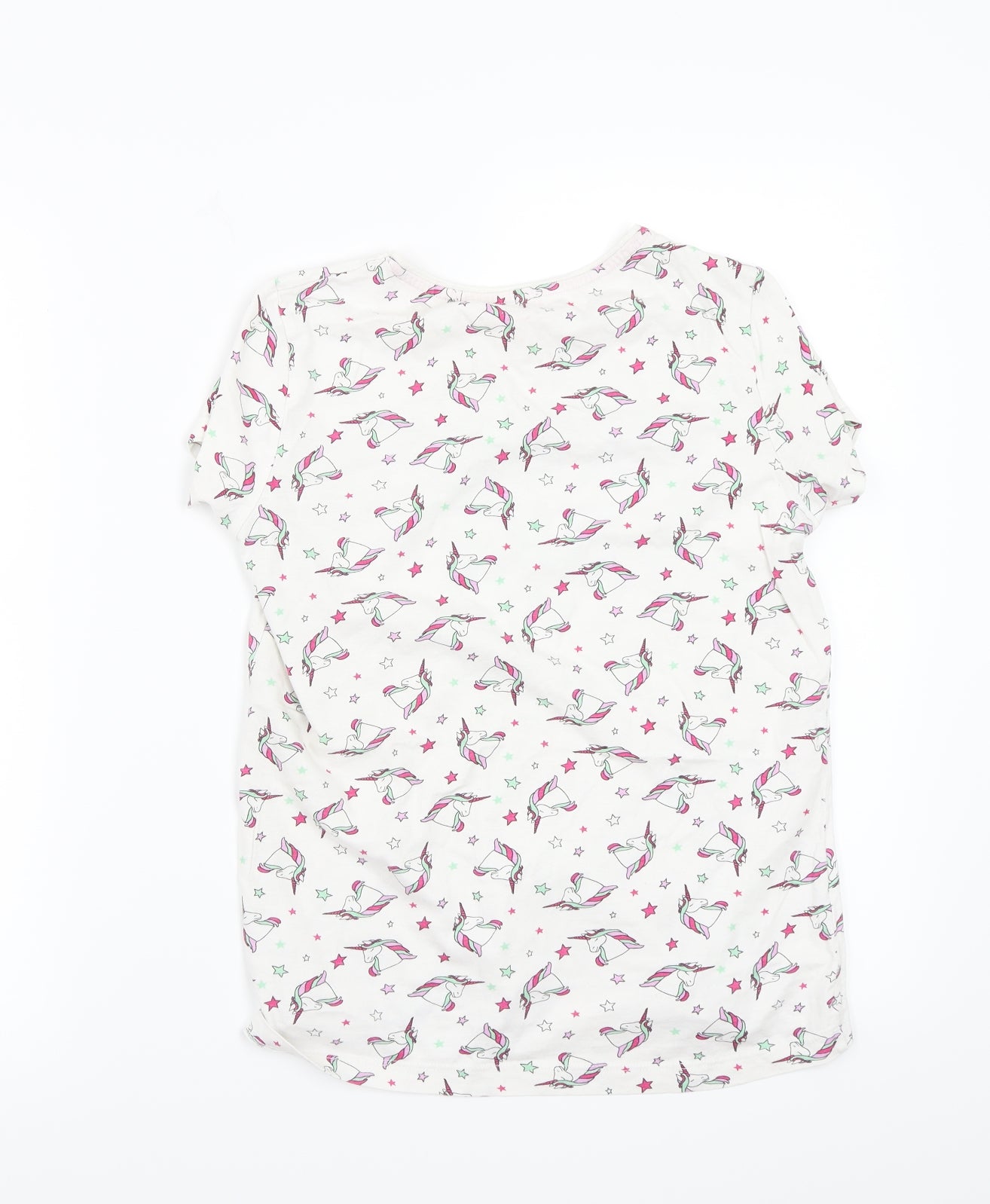 Primark Girls White  Rayon Basic T-Shirt Size 13 Years