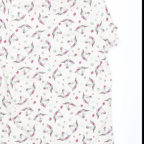 Primark Girls White  Rayon Basic T-Shirt Size 13 Years