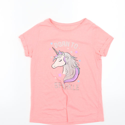 Primark Girls Pink   Basic T-Shirt Size 10-11 Years