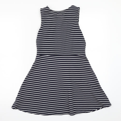 Young Dimension Girls Blue Striped  A-Line  Size 9-10 Years