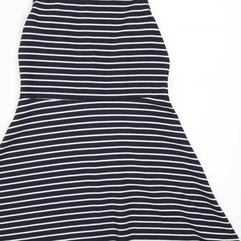 Young Dimension Girls Blue Striped  A-Line  Size 9-10 Years