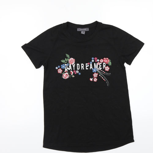 Primark Womens Black   Basic T-Shirt Size 4