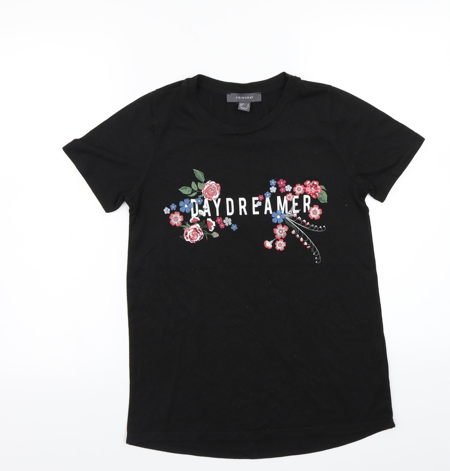Primark Womens Black   Basic T-Shirt Size 4
