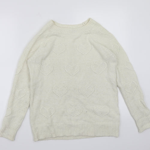Dorothy Perkins Womens White   Pullover Jumper Size 6