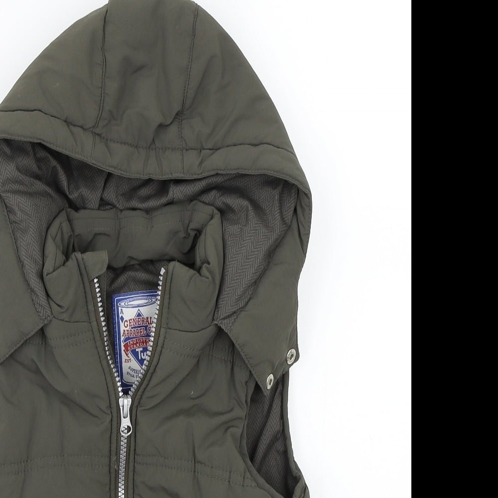 TU Boys Green   Gilet Coat Size 6 Years