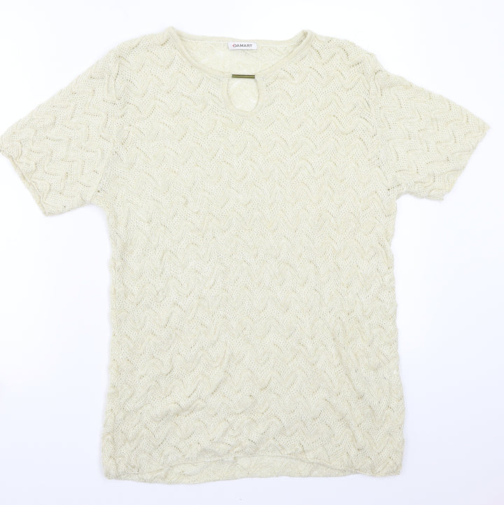 Damart Womens Beige Basic T-Shirt Size M