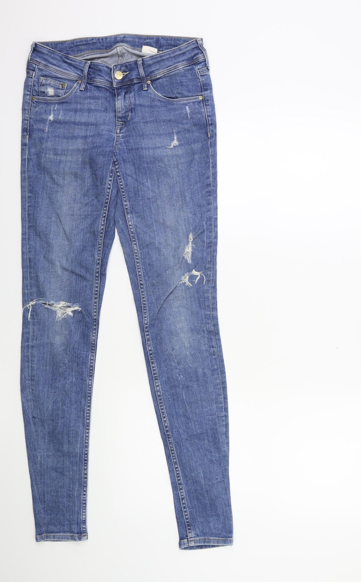 H&M Womens Blue  Denim Skinny Jeans Size 26 in L32 in