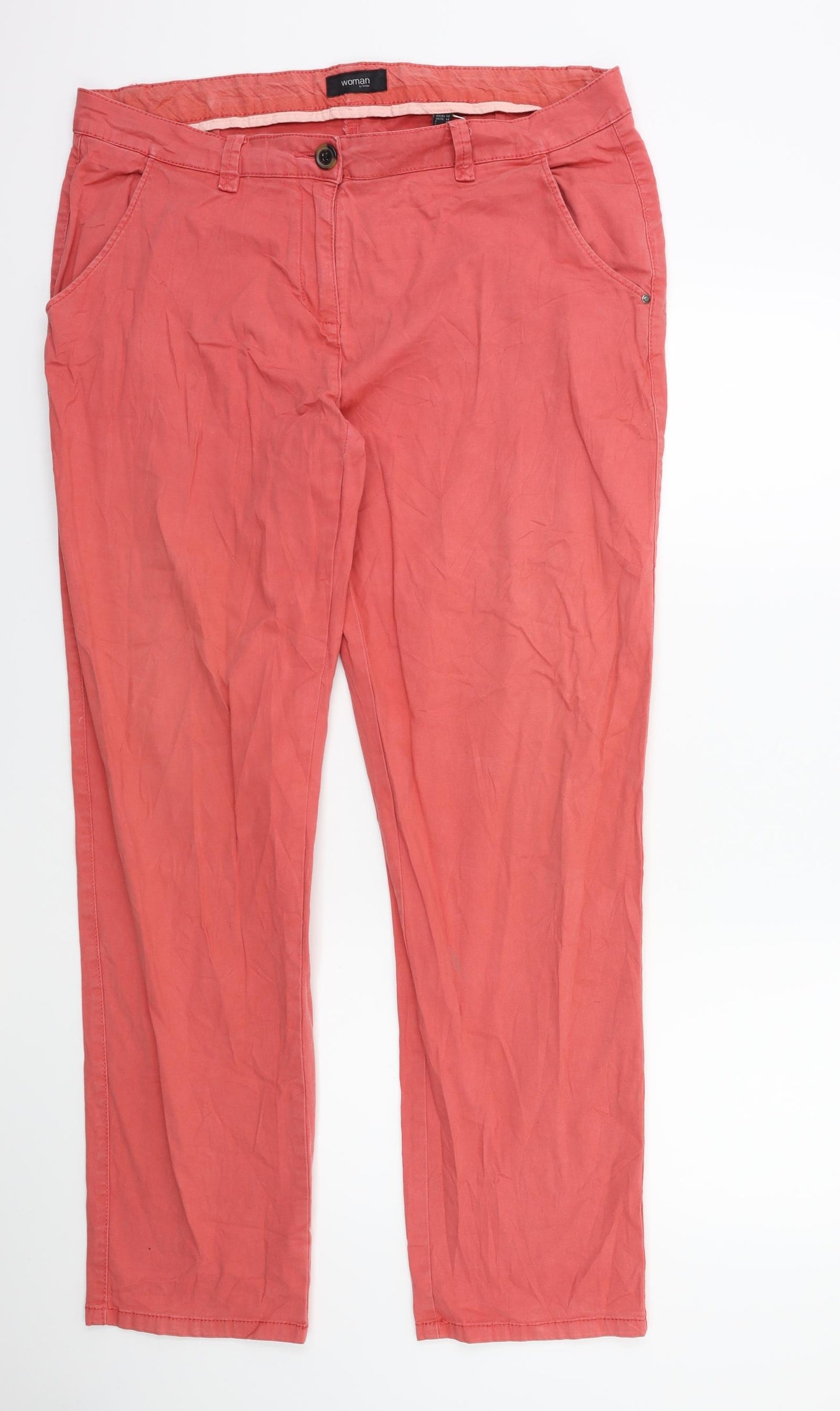 Tchibo Womens Red   Chino Trousers Size 20 L30 in
