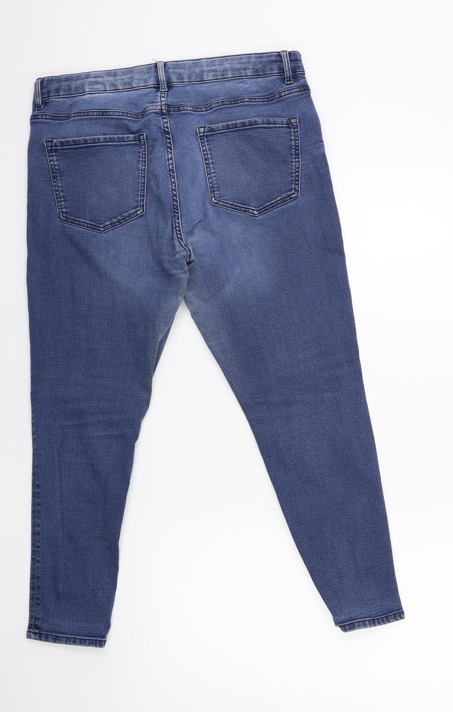 Marks and Spencer Womens Blue  Denim Skinny Jeans Size 14 L27 in