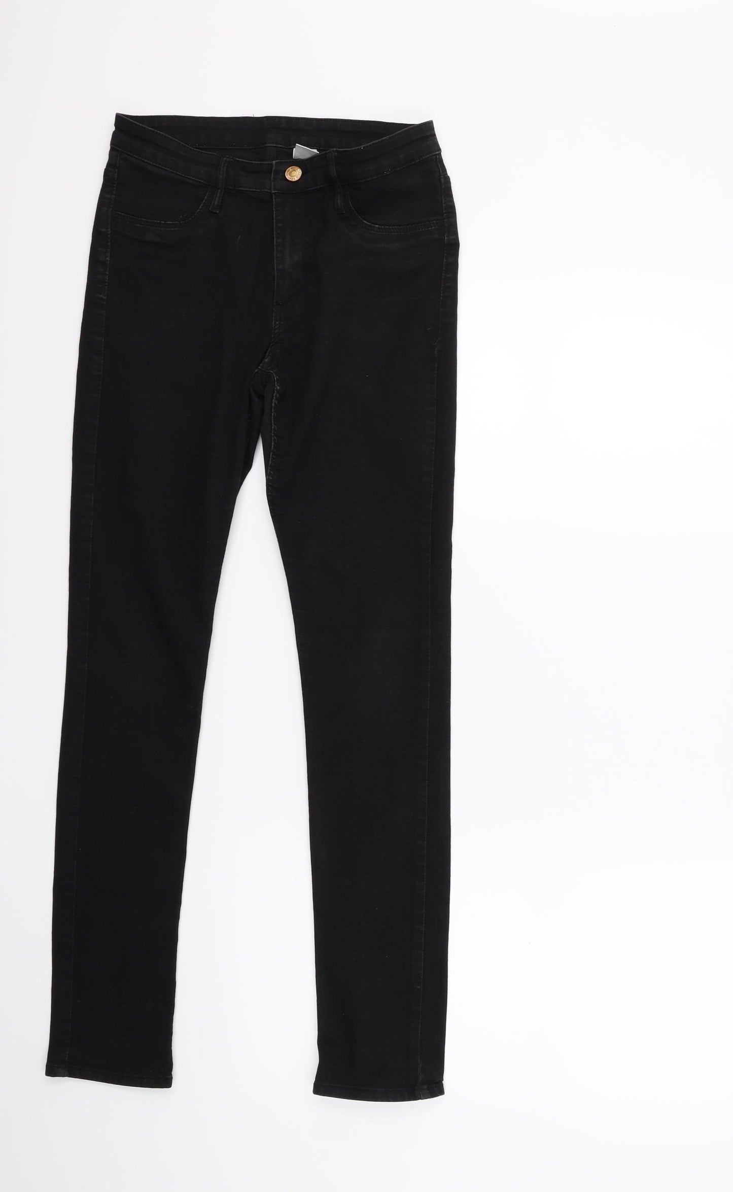 H&M Girls Black  Denim Skinny Jeans Size 14 Years