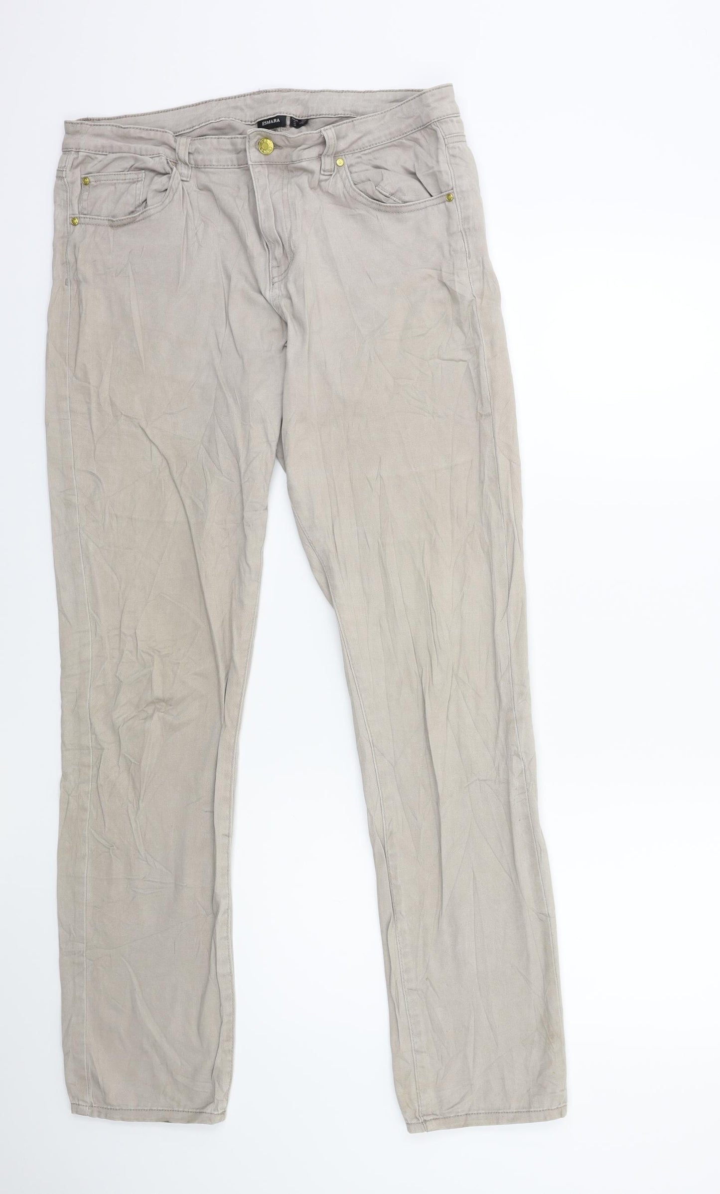ESMARA Womens Beige   Chino Trousers Size 18 L32 in