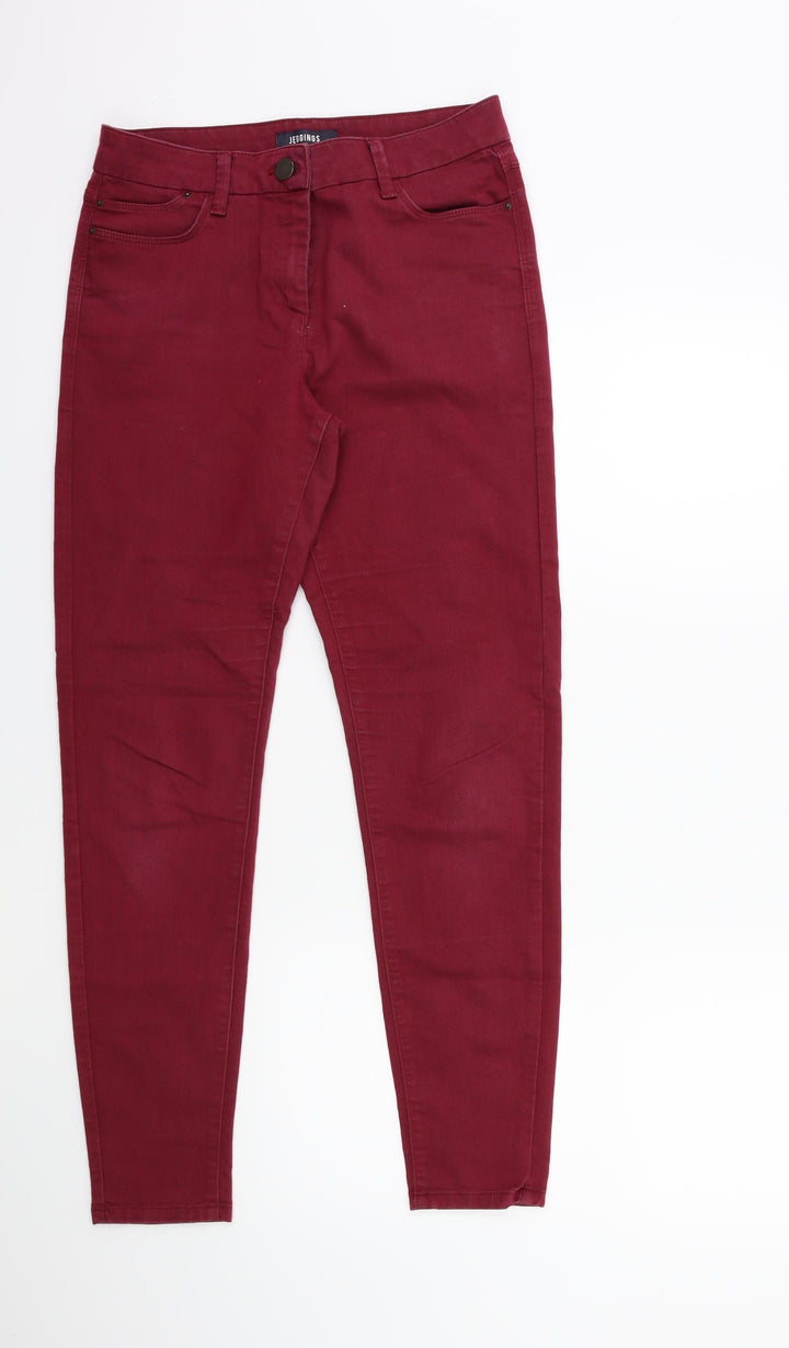 Marks and Spencer Womens Red  Denim Skinny Jeans Size 10 L29 in