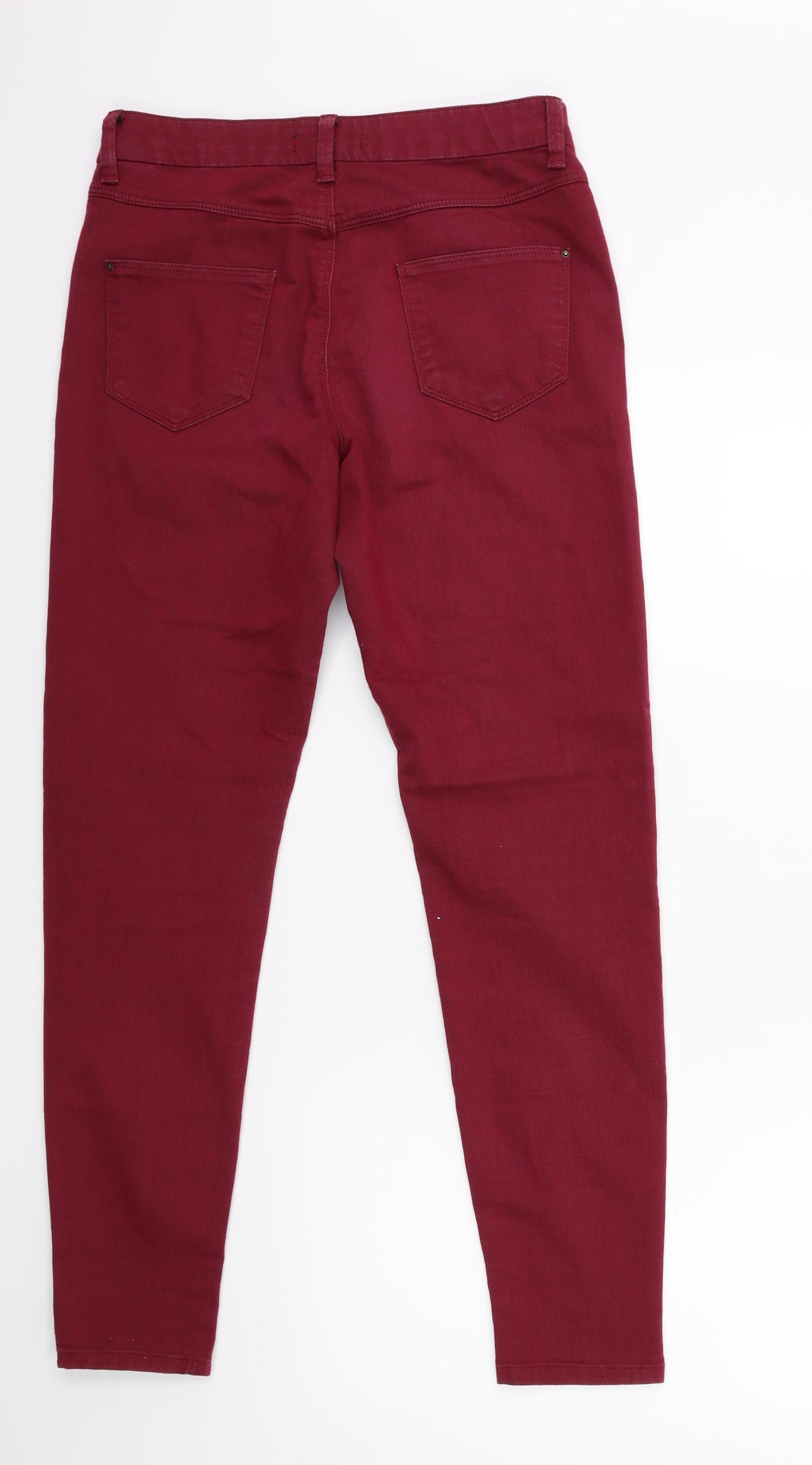 Marks and Spencer Womens Red  Denim Skinny Jeans Size 10 L29 in