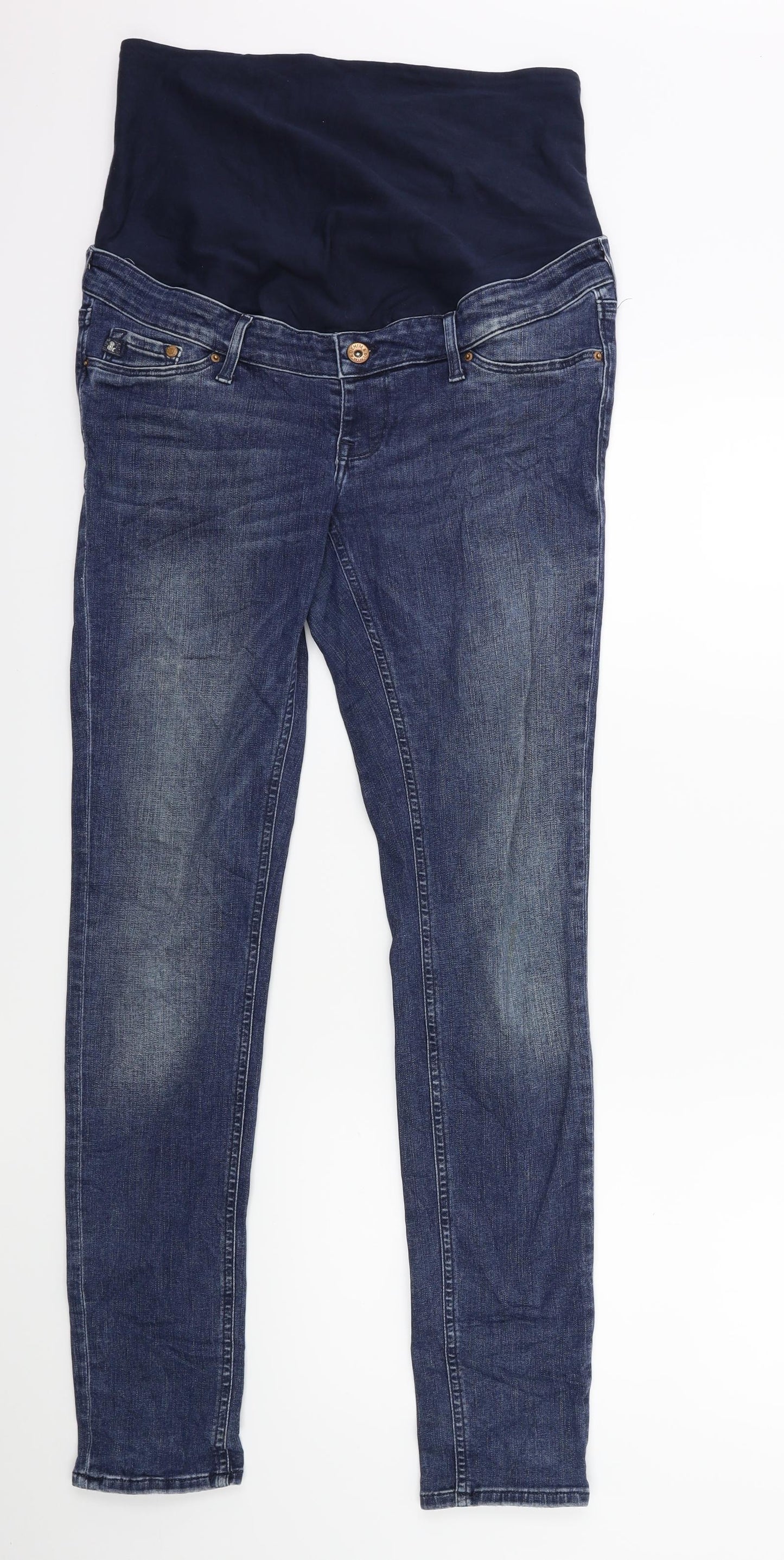H&M Womens Blue  Denim Skinny Jeans Size 14 L30 in