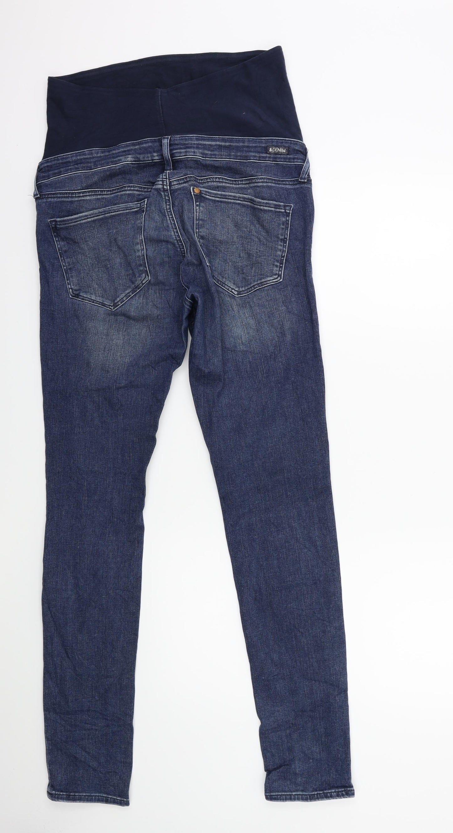 H&M Womens Blue  Denim Skinny Jeans Size 14 L30 in