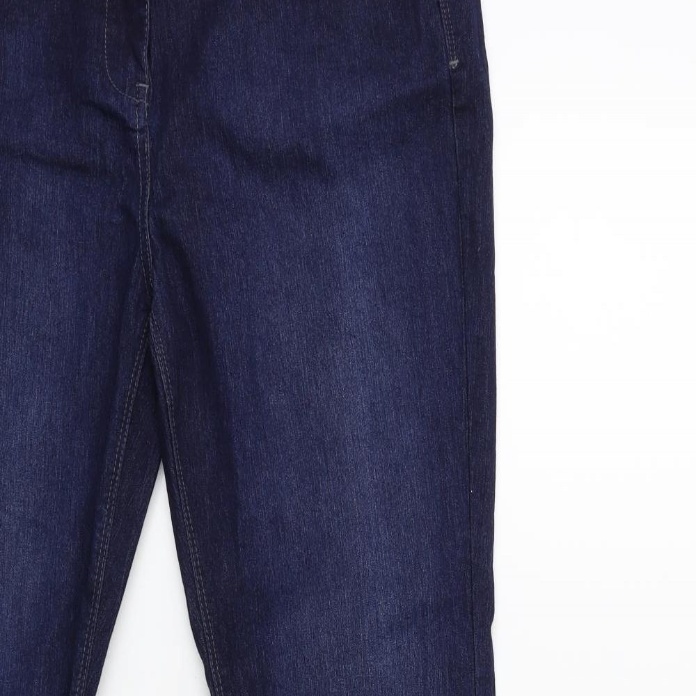 Papaya Womens Blue  Denim Flared Jeans Size 14 L30 in