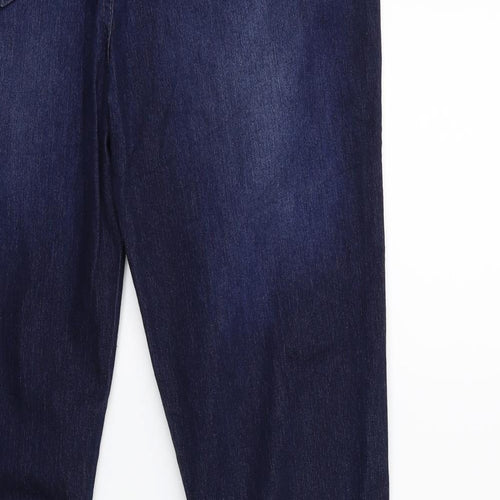 Papaya Womens Blue  Denim Flared Jeans Size 14 L30 in
