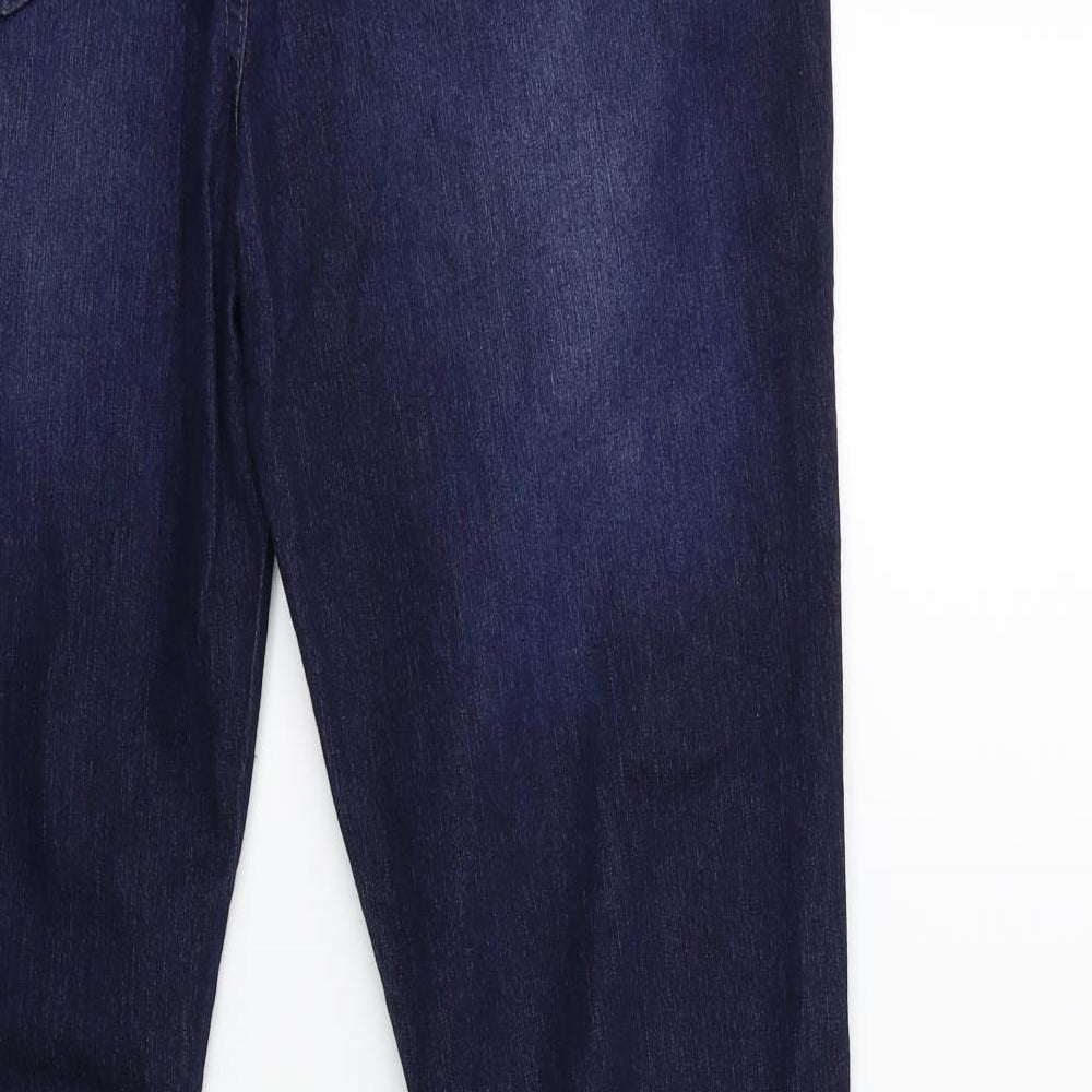 Papaya Womens Blue  Denim Flared Jeans Size 14 L30 in