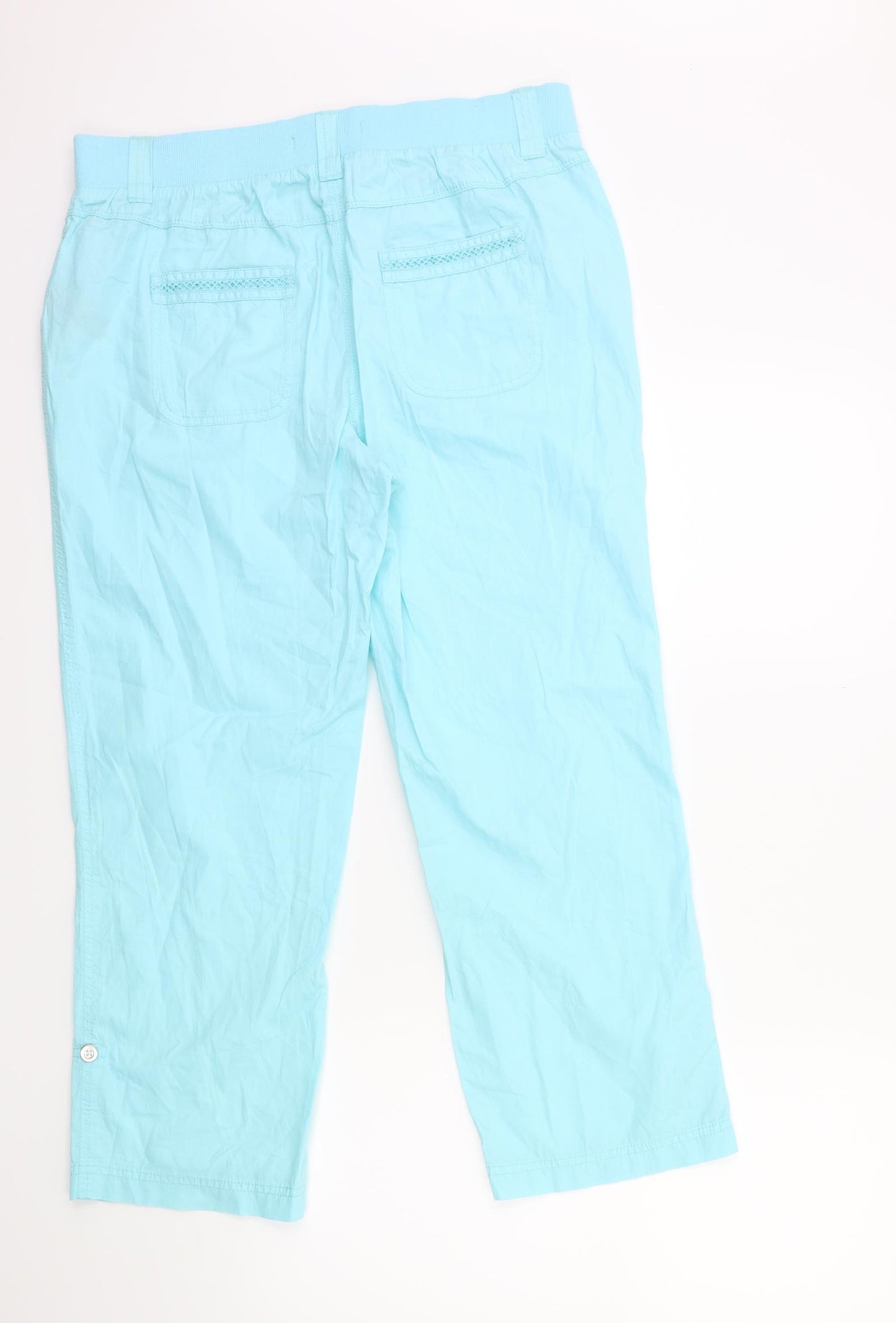 George Womens Blue   Cropped Trousers Size 12 L25 in