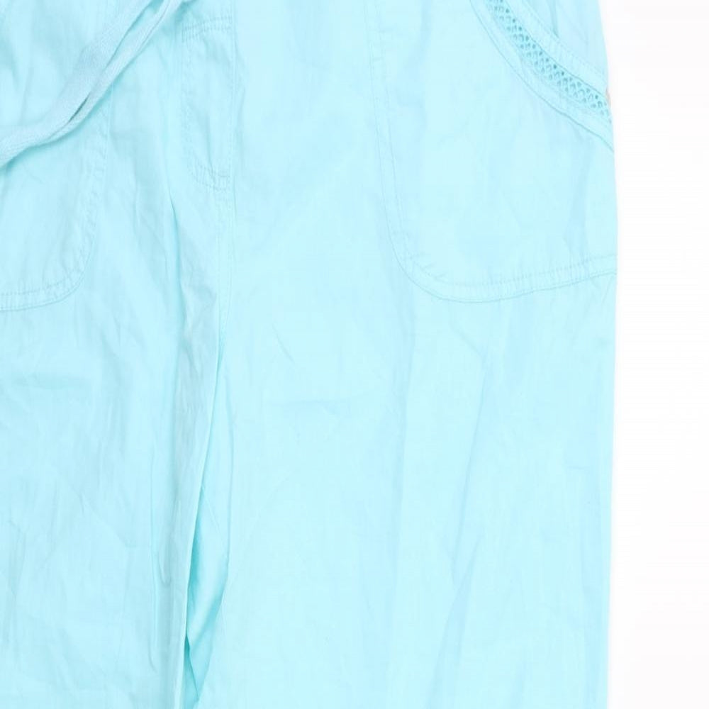 George Womens Blue   Cropped Trousers Size 12 L25 in