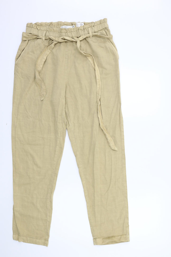 H&M Womens Beige Trousers Size 14 L28 in