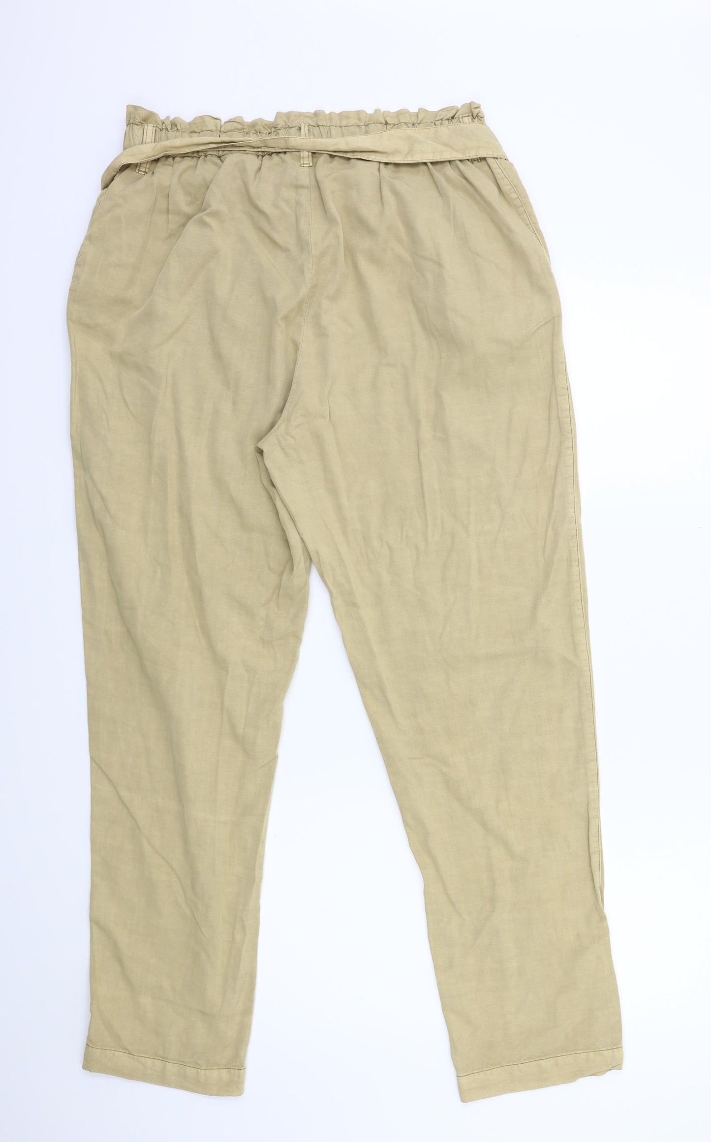 H&M Womens Beige   Trousers  Size 14 L28 in