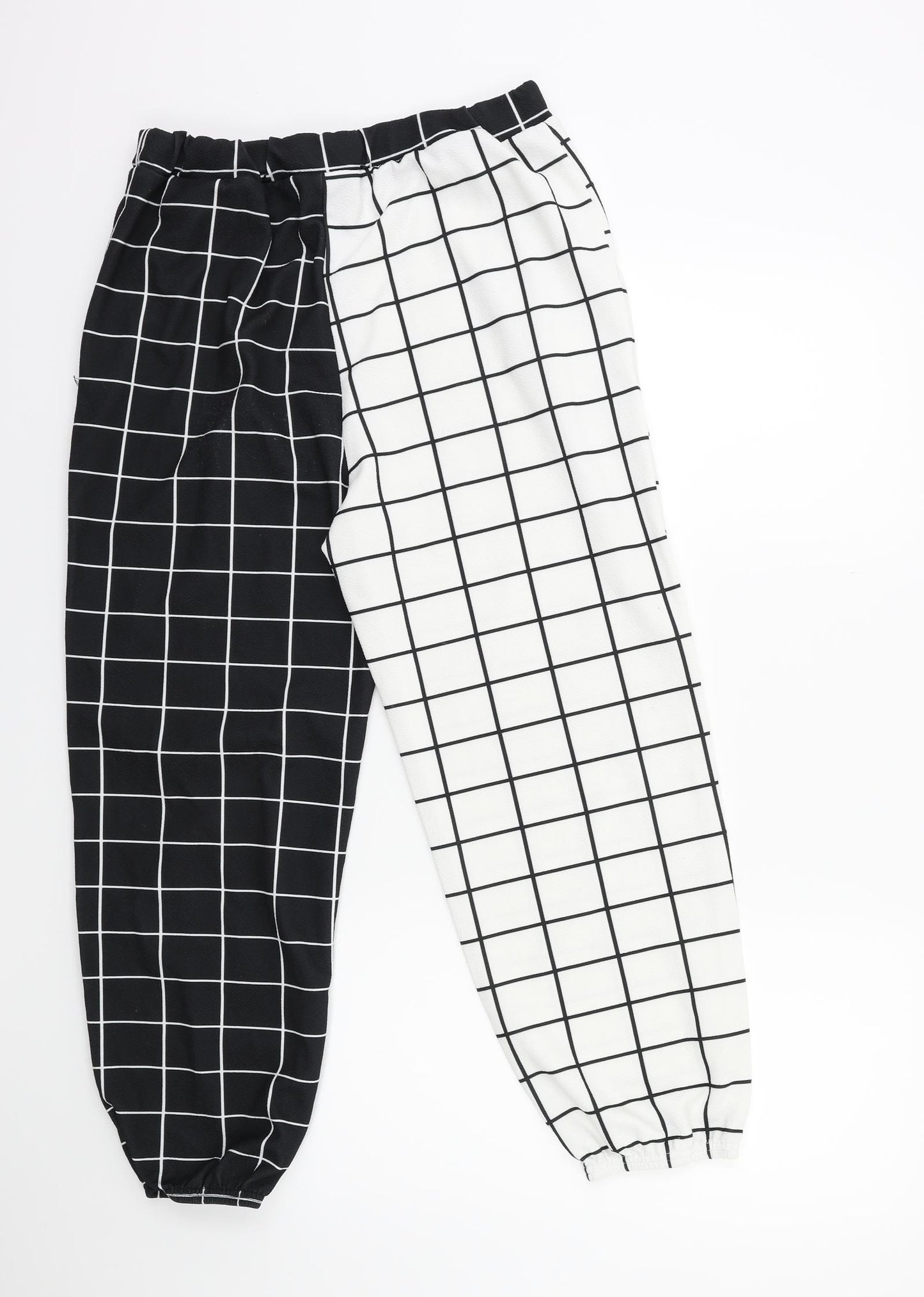 SheIn Womens Black Check  Trousers  Size L L25 in